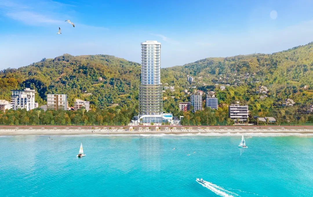 Pontus Rotana Gonio со стороны моря, визуализация на аэрофото